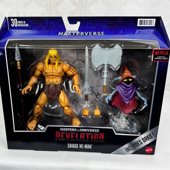 Masterverse SAVAGE HE-MAN & ORKO Action Figure (Masters of the Universe) 7" MOTU - Picture 2 of 6